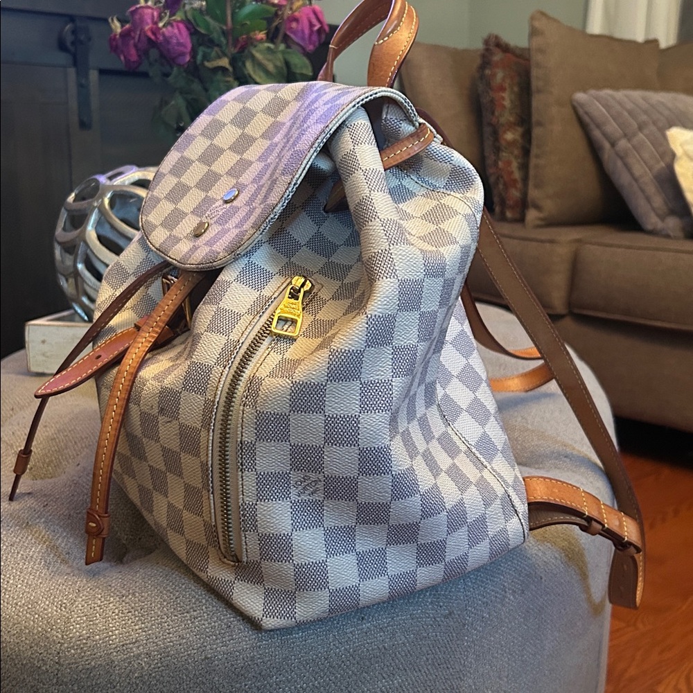 Louis Vuitton Damier Azur Canvas Sperone Backpack & Damier Azur Organizer - Picture 4 of 17
